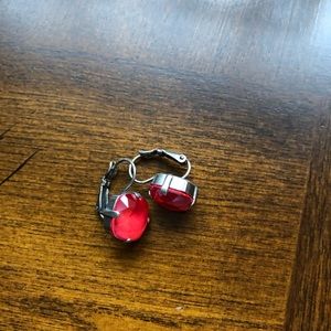 Sabika reddish pink earring.
